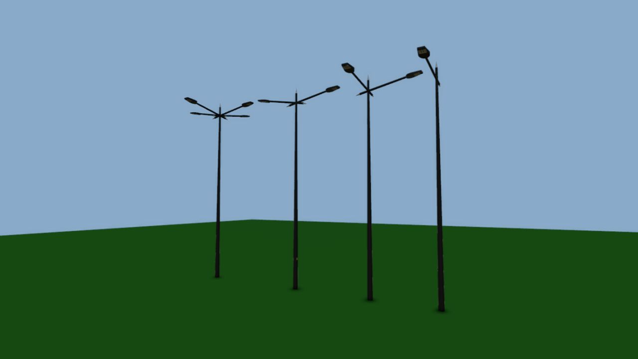 Set moderne vloerlampen (Prefab)