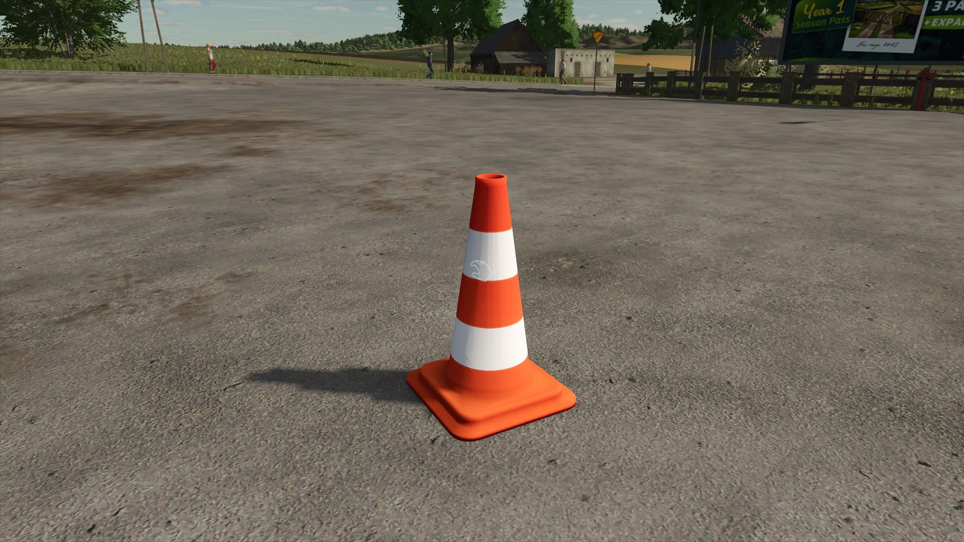 Movable traffic cone