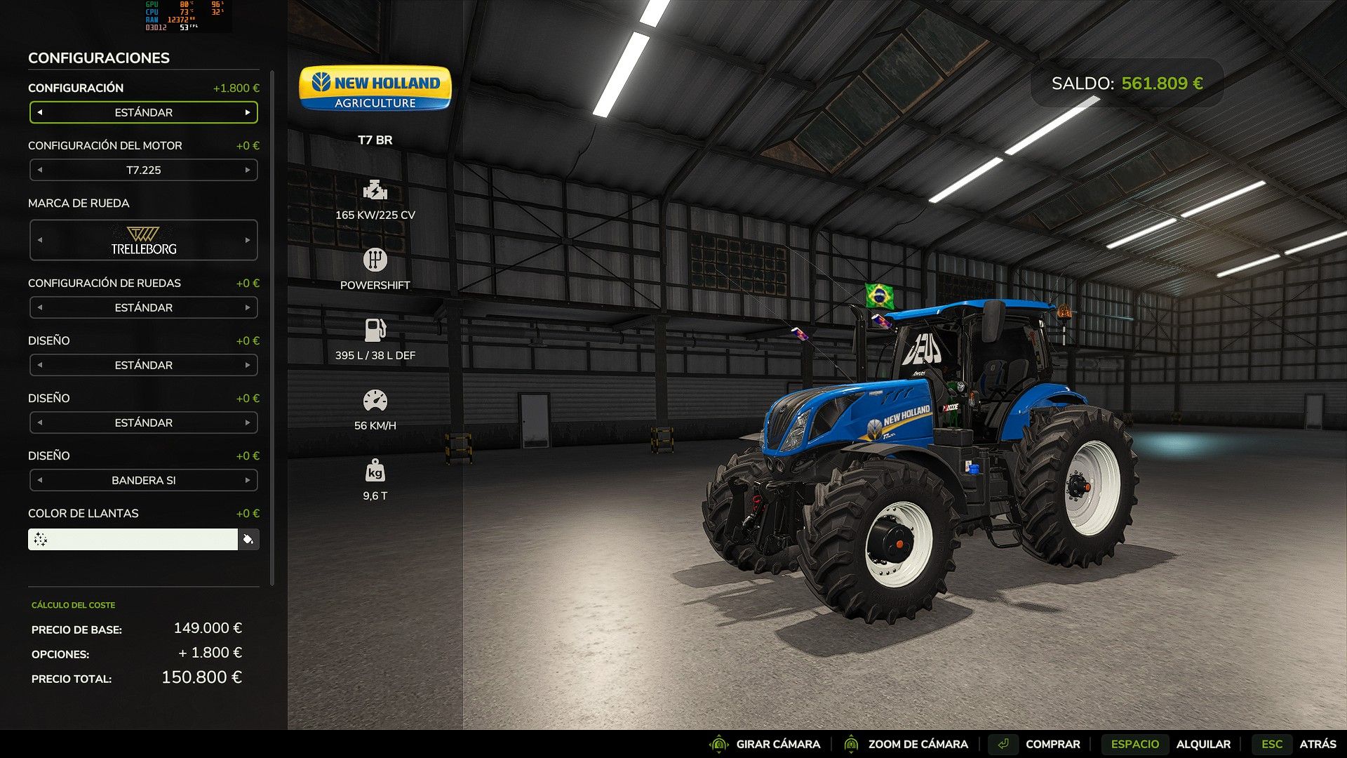 New Holland T7 BR 225