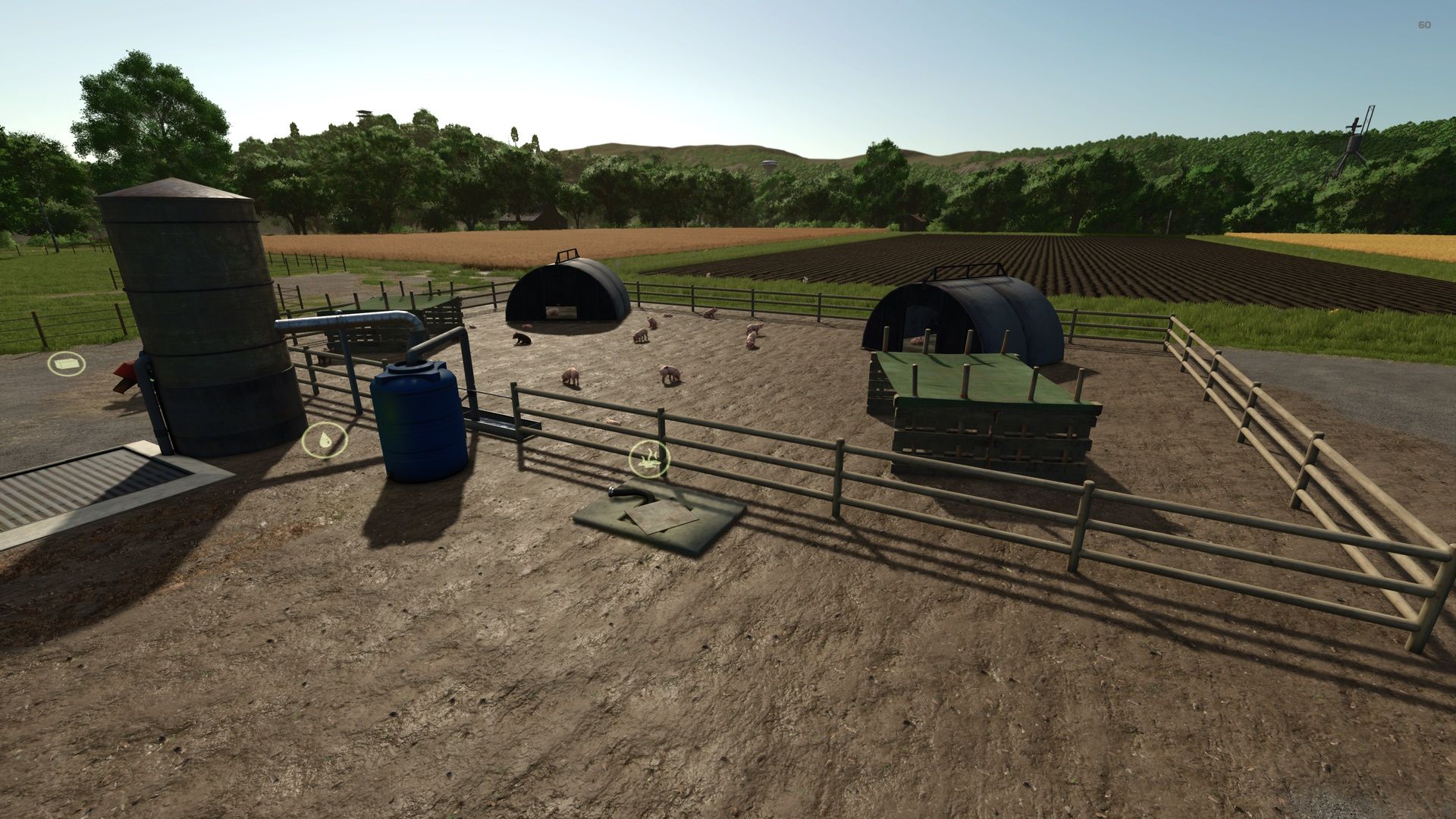 Pigspen with Shelters and Arks