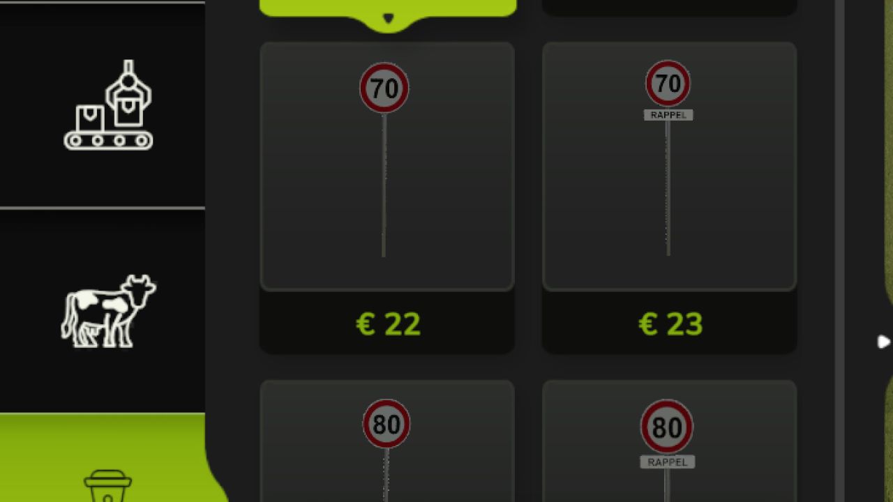 Clasificación para paneles y carreteras fr