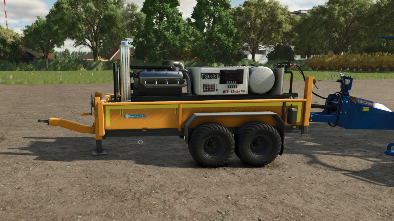 V8 Motor station trailer