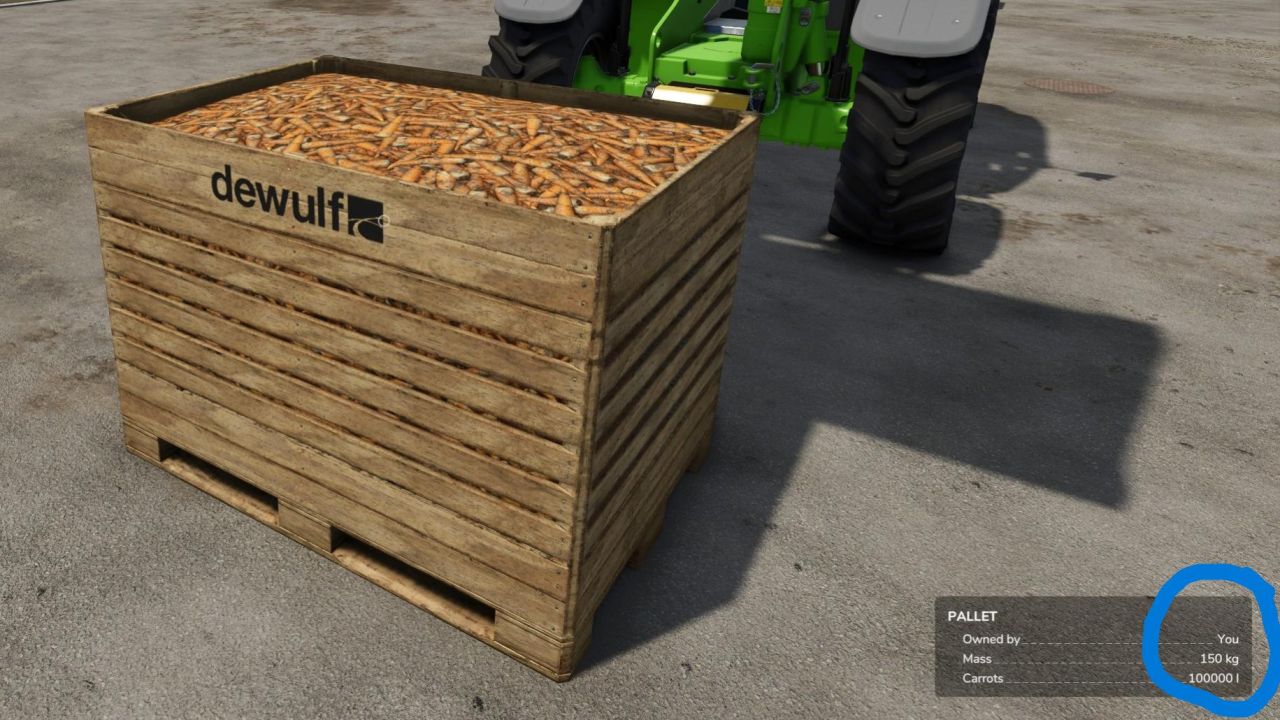 Pallet di verdure 100.000 litri