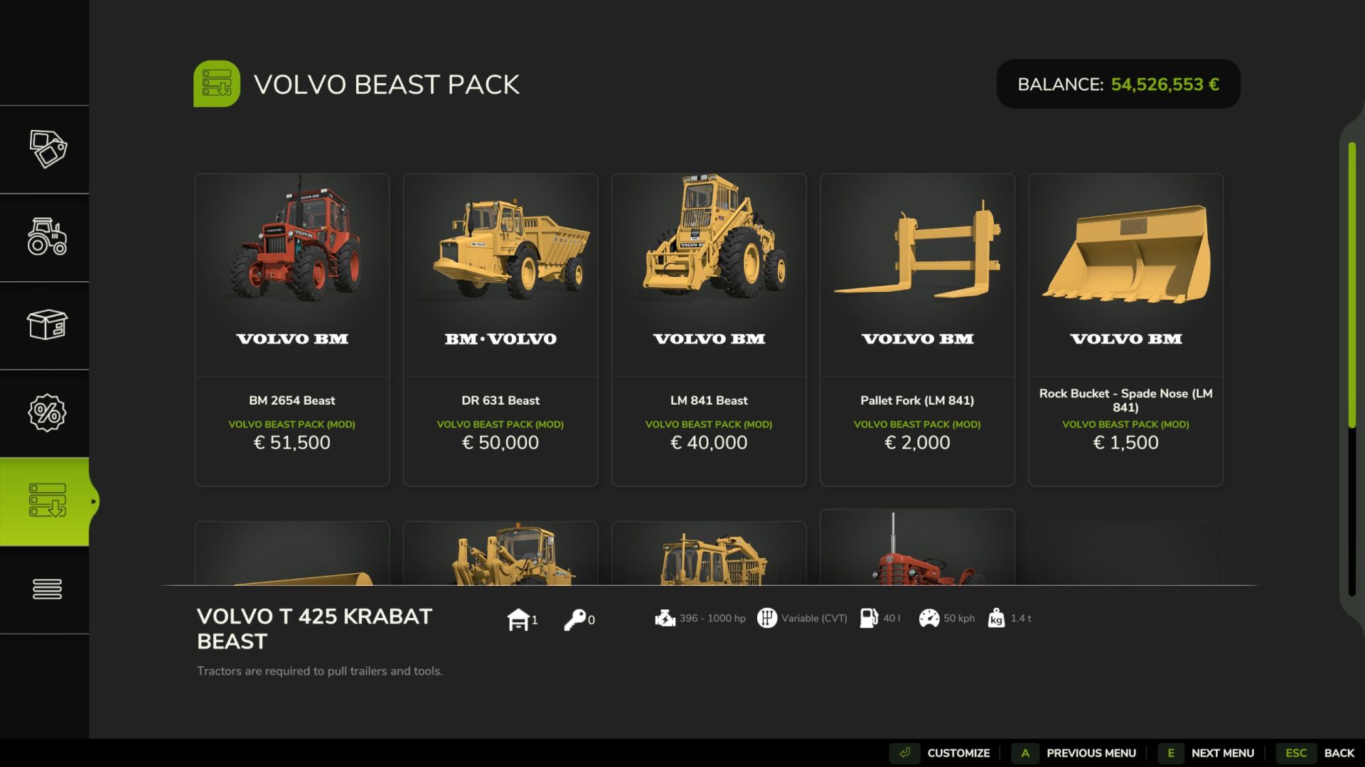 Volvo BM Beast Pack