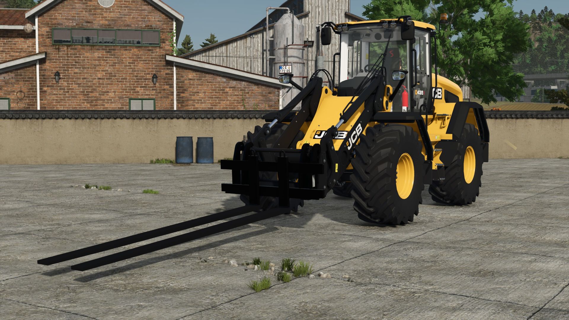 Wheel loader extended forks