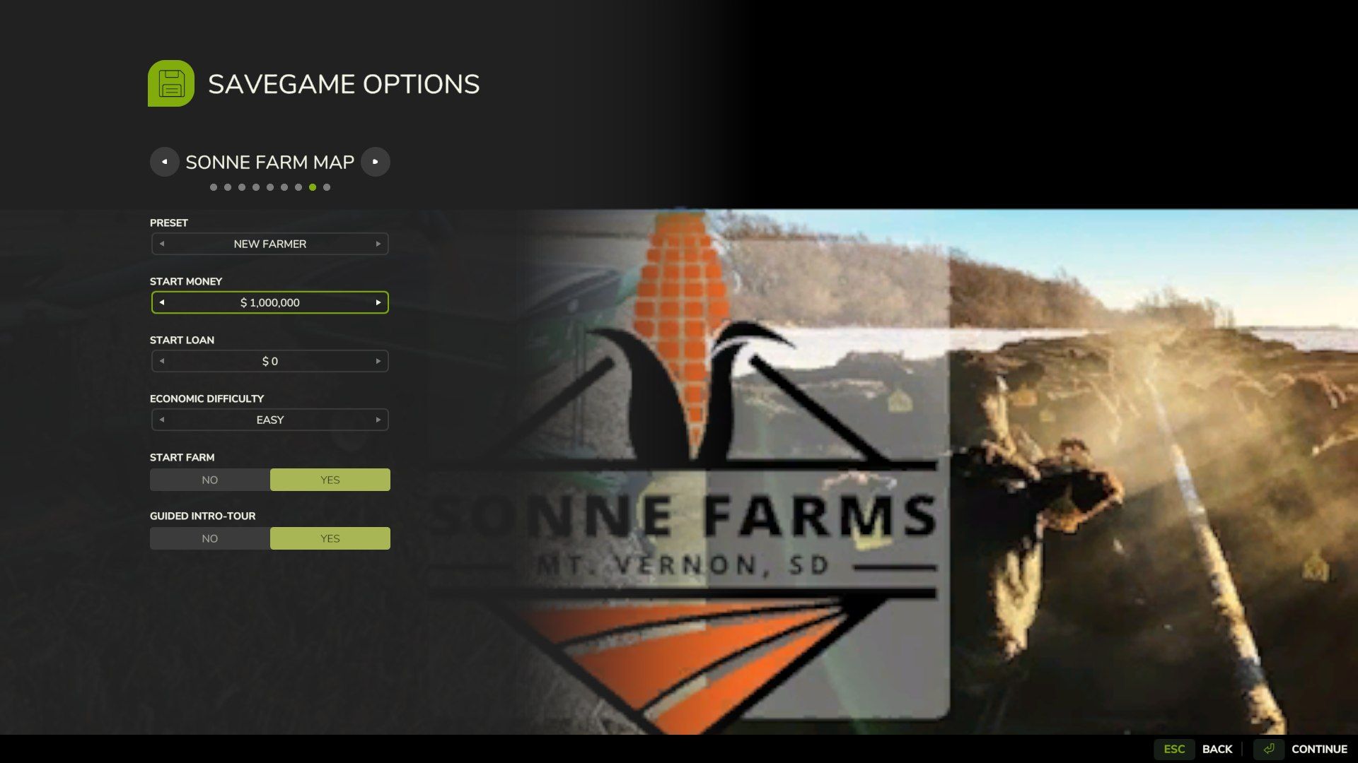 Sonne Farms Map